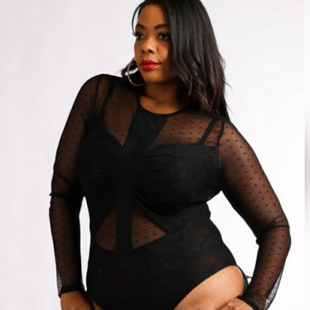 Plus size lace bodysuits in stock!